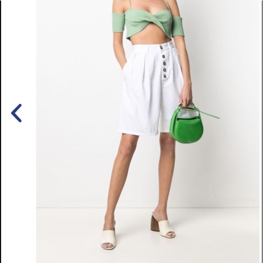 Massimo Dutti Linen Bermuda Shorts White 38/28